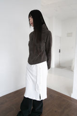 mild ribbed button midi skirt(3colors)