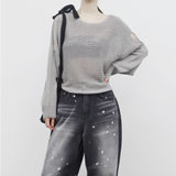 [NONCODE] ONBIA Damage Knitwear