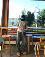 Solid Banding Wide Pants