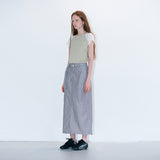 Cargo belted skirt gray