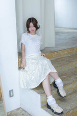 rosette pocket skirt(cream)