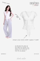 Hayley Lace White Short Sleeve T-shirt
