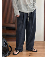 [Unisex] Linen stripe banding pants(2color)