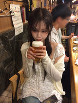 ムティ フラワー リボン レース ミニ ワンピース