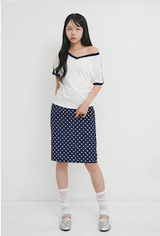 Darlene Mid Skirt Navy