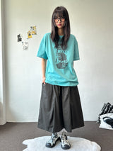 ノア キャット タトゥープリント オーバーサイズ ブラックTシャツ - 4カラー
