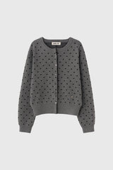 【即日発送】semi loose fit dot cardigan