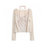 Liora Lace Check Bolero Set
