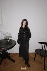 Vibe open long-sleeved cardigan knitwear