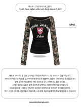 Must-have raglan wide neck long-sleeve t-shirt