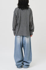 Jian Cropped Checked Shirt (3color)