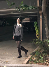 Off-Shoulder Sweatshirt