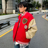 Oversized Wafer Varsity Jumper Jacket