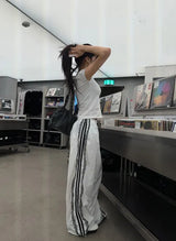 Nylon Lace-Up Track Pants [2 Colors]