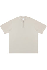 Zip Henley Cotton Tee