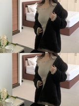 MEU One Off-Shoulder Ribbon Ribbed Knit Dress