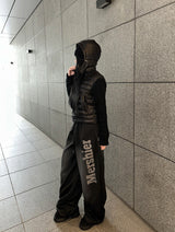 Dark gray dust washing pants