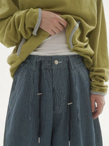 Grain stripe denim pants -2C