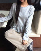 ソフトレイヤードフリルロングスリーブTシャツ