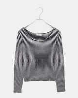 Yvonne Stripe Slim-Fit Long Sleeve Tee