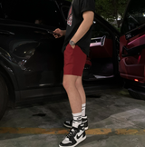 Liu Washing Cotton Banding Shorts