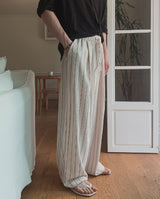 Bonnell Crinkle Stripe Wide Pants