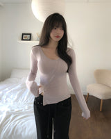 Hiko Unbalanced Button Zipper Long Sleeve
