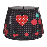 UnsocialNight "I love cherry"summer printed short skirt pants