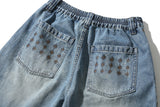 Stella Embroidered Bermuda Pants (Light Blue)
