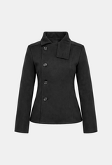 Saint Button High Neck Short Coat
