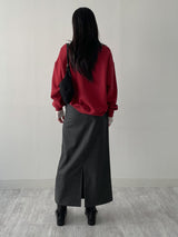 Two-way Boat Neck Over Fit Sweatshirt