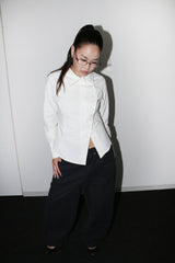 Side button shirts [White]