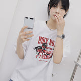 ヴィンテージ ホースプリント オーバーフィット ショートスリーブTシャツ-SHIRT