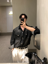 Our Western Overfit Two Pocket Denim Shirt