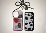 milk cow pattern epoxy phone case