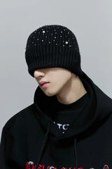 Pearl Knit Fuzzy Winter Beanie