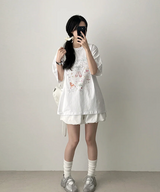 3st Digital Printed Short Sleeve T-Shirt #TeddyBear #Ballerina #Ribbon