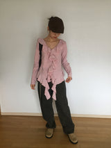 Winkle Frill Blouse T-Shirt (3colors)