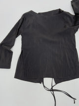 Paper See-through Wrap Blouse
