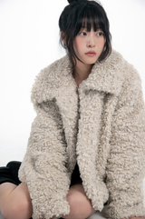 CLOUDY FUR JACKET (IVORY)