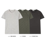 アゴナ ダイアゴナル ヘンリーネック ショートスリーブ Tシャツ