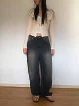 Shirring V-neck cardigan (4 colors)