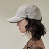 VA Black Stud Ball Cap / Gray