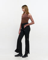イン&アウトニッティドトップ _  BROWN