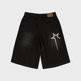 Western Stud Bermuda Denim Pants