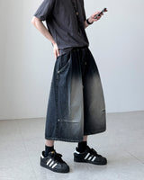 Upi Studded Bermuda Denim