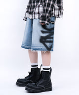 BBD Side Sprayed Custom Denim Shorts (Blue)