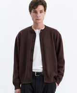 CENTRE LINE ROUND CARDIGAN_BROWN