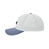25SS PIG/BIO WASHED LEATHER PATCH BALL CAP BLUE