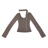Muffler v neck T